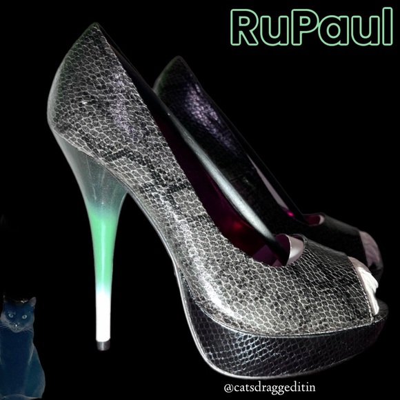 NIB RuPauls Drag Race for Iron Fist Snakeskin Peep Toe Heel | Gradient Heels - Picture 1 of 15
